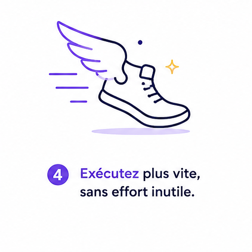 Exécutez plus vite, sans effort inutile